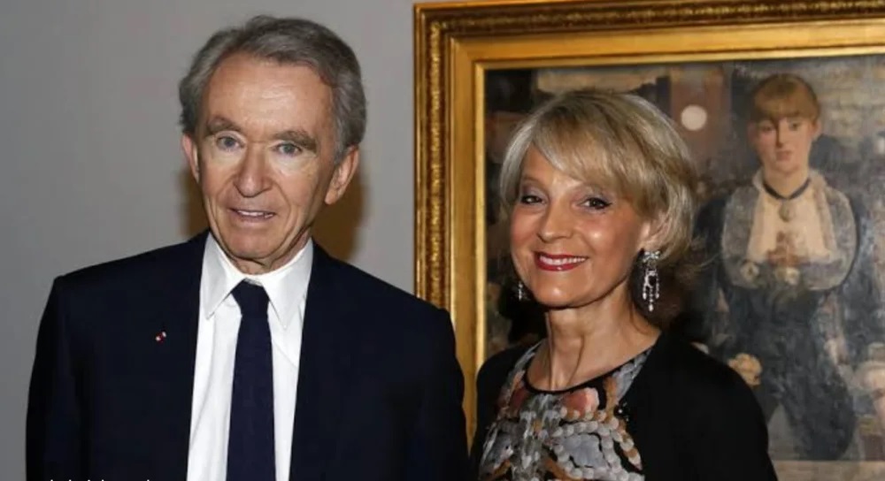 Anne Dewavrin and Bernard Arnault